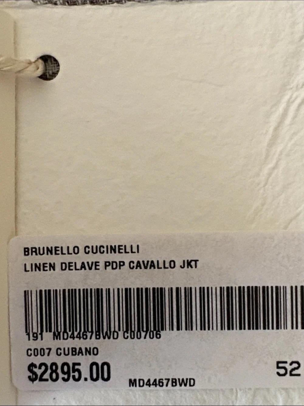 NWT Brunello Cucinelli Linen Delave PDP Cavallo Blazer Jacket 52 IT/42 US Gray